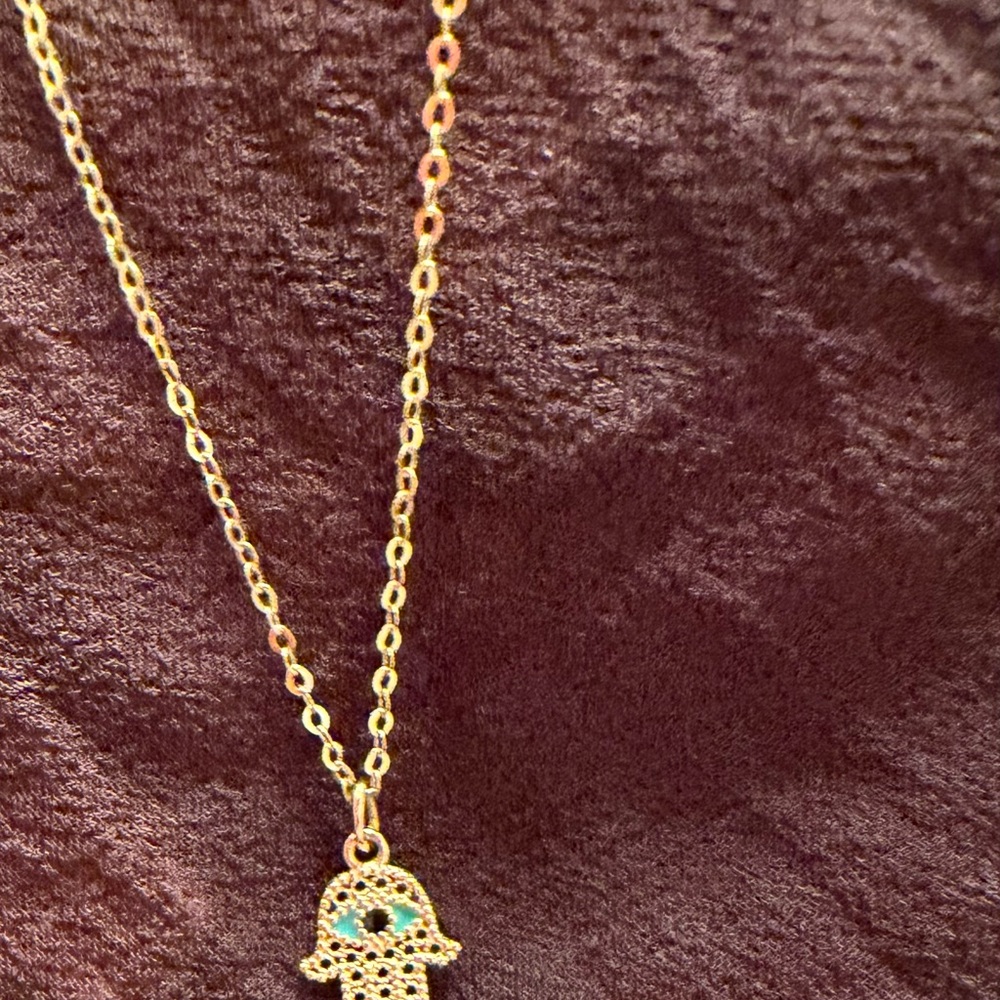 Hand of Fatima , The Eye of God Pendant Necklace